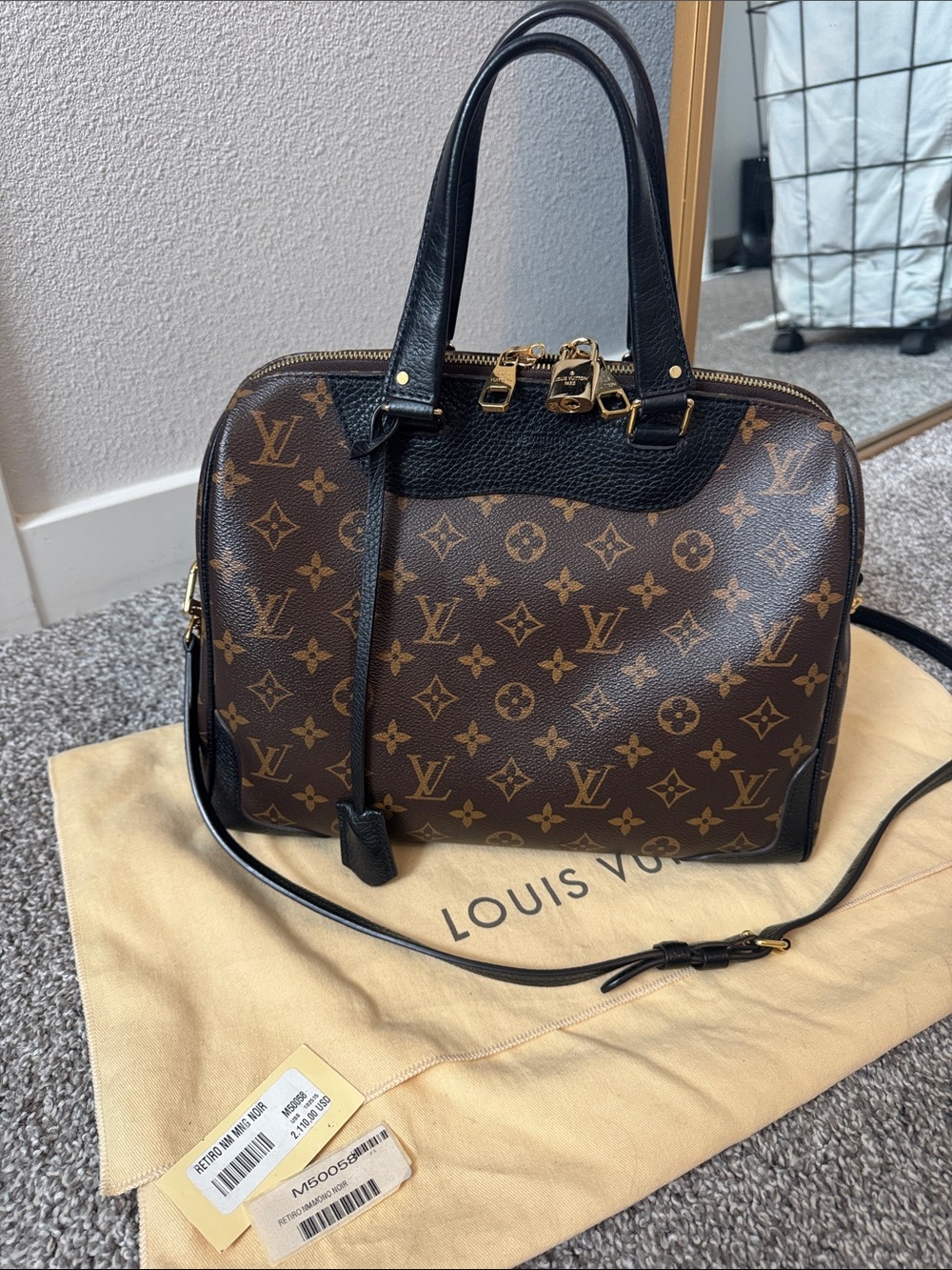 Louis Vuitton Retiro NM Mono Noir - Picture 1 of 15